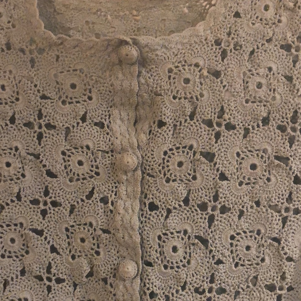 - Crocheted Lace Button Down Top - image 2